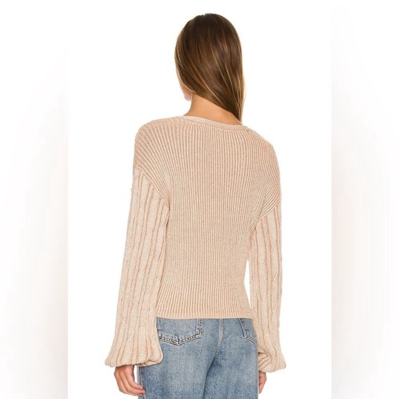 Free People When It Rains V-Neck Sweater - SIZE MEDIUM - Picture 5 of 16